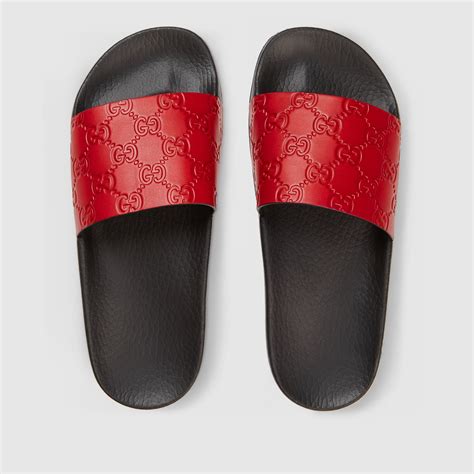 gucci rubber slides women's|women gucci slides size 11.